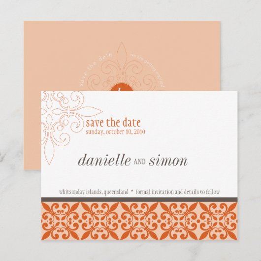 SAVE THE DATE :: fris 1 Aankondigingskaart (Voorkant / Achterkant)