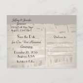 Save the Date Gelofte Vernieuwing Ceremony Stoelen Aankondigingskaart (Achterkant)