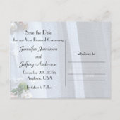 Save the Date Gelofte Vernieuwing Uitnodiging (Achterkant)