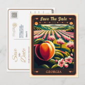 Save the date | Georgië Uitnodiging Briefkaart (Voorkant / Achterkant)