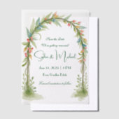 "Save the Date" Gepersonaliseerde bruiloft Vellum Uitnodigingen (Offset)