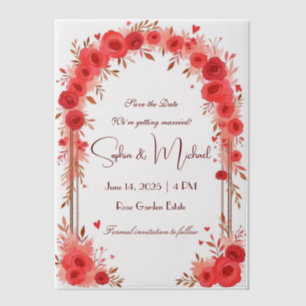 "Save the Date" Gepersonaliseerde bruiloft Vellum Uitnodigingen