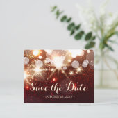 Save the Date - Glamour Gold Glitter Sparkles Aankondigingskaart (Staand voorkant)