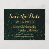 Save the date | glitternacht aankondigingskaart (Voorkant)