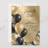 Save the Date Gold 50e verjaardag Kaart (Voorkant)