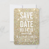 Save the Date | Gold Glitter Fab (Voorkant)
