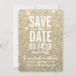 Save the Date | Gold Glitter Fab