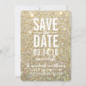 Save the Date | Gold Glitter Fab (Voorkant)