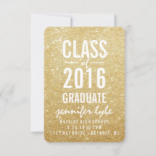 Save the Date | Gold Glitter Grd (Voorkant)