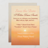 Save the Date – Golden Dawn | Elegant New Year or (Voorkant / Achterkant)