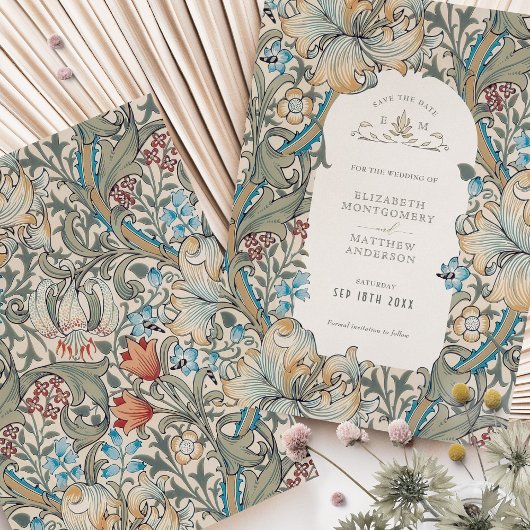 Save the Date Golden Lily Rich Caramel Morris Kaart