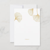 Save the Date Goud blad Aankondigingskaart Kaart (Achterkant)