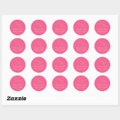Save the date | Goud hart Fuchsia roze bruiloft Ronde Sticker (Vel)
