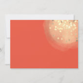 Save The Date Gouden Confetti Koraal Modern (Achterkant)