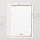 Save the Date Gouden Frame Foto Aankondiging (Achterkant)