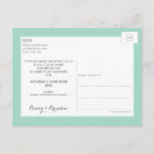 SAVE THE DATE gouden glitter confetti trendy munt Aankondigingskaart (Achterkant)