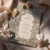 Save the Date Gouden Lelie Aarde Beige Morris Kaart