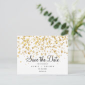 Save the Date Gouden Sterren Briefkaart (Staand voorkant)