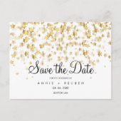 Save the Date Gouden Sterren Briefkaart (Voorkant)