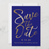 Save the date | Goudsplaten Kaart (Voorkant)