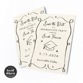 Save the Date Graduation Insert Card Kaart