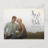 Save the Date Gray Typography Aankondiging Briefkaart (Voorkant)