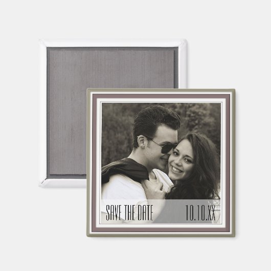 Save the Date Green Wine Magneet (Voorkant / Achterkant)