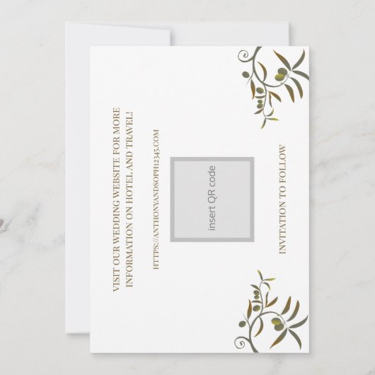 Save The Date Griekenland (Achterkant)