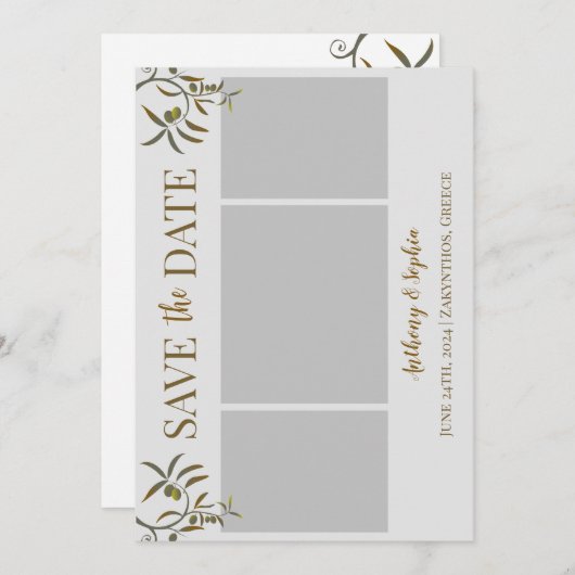 Save The Date Griekenland (Voorkant / Achterkant)