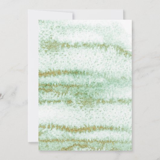 Save the date. Groene botanische foto bruiloft Kaart (Achterkant)