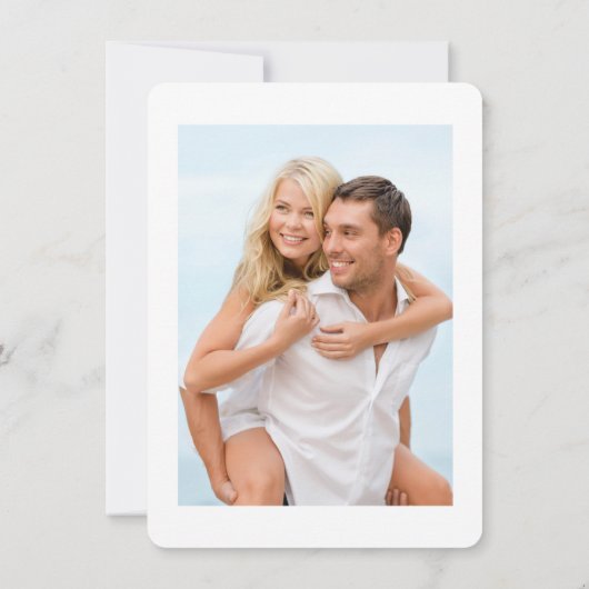 SAVE THE DATE handgeschreven script fuschia wit Kaart (Achterkant)