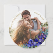 Save the date | Happiness Waterverf Floral Kaart (Achterkant)