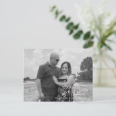Save the Date Hart Pijl Script Hand Lettering Po Briefkaart (Staand voorkant)