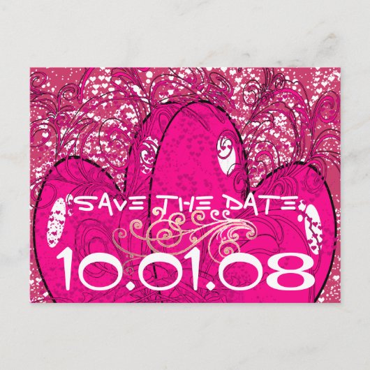 Save The Date - Harten en wervelingen - Aankondigingskaart (Voorkant)