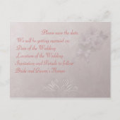 Save the Date - Harten en zwanen. Briefkaart (Achterkant)