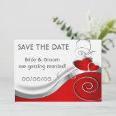 Save The Date: Hartjes Save The Date (Staand voorkant)