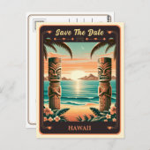 Save the date | Hawaii Uitnodiging Briefkaart (Voorkant / Achterkant)