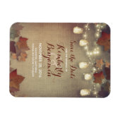 Save the Date Herfst Mason Jar Lights Rustic Magneet (Horizontaal)