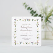 Save the Date Hummingbird Card (Staand voorkant)