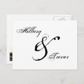 Save the date. Huwelijk Dank u Aankondigingskaart (Voorkant / Achterkant)