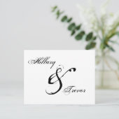 Save the date. Huwelijk Dank u Aankondigingskaart (Staand voorkant)