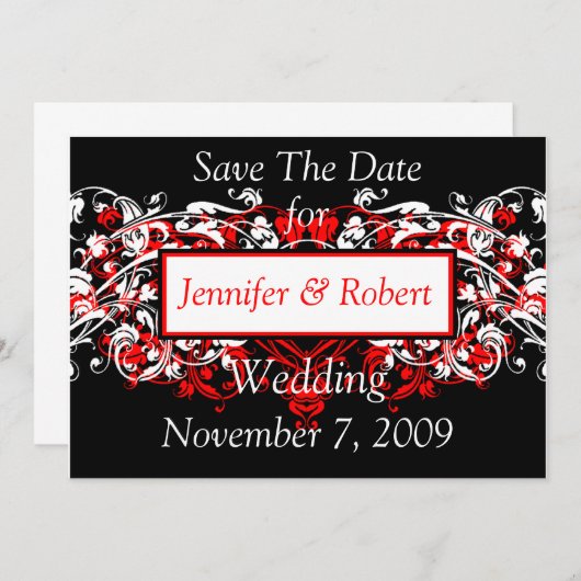 Save The Date Huwelijksaankondiging Uitnodiging (Voorkant / Achterkant)