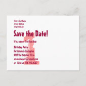 Save the Date I'm One Birthday Party W01A WIJN ROO Aankondigingskaart (Achterkant)