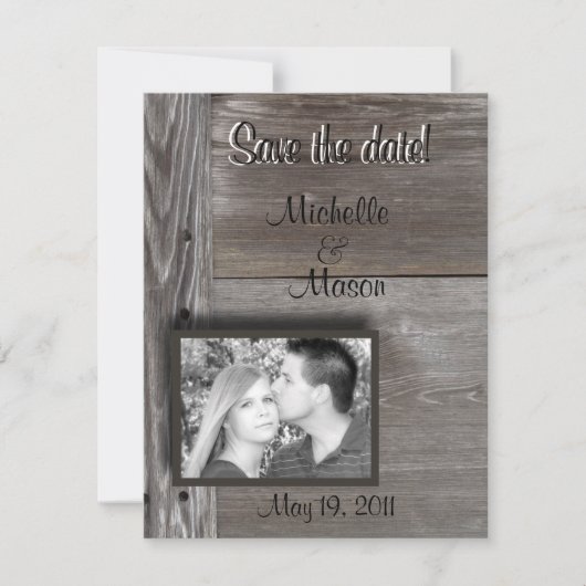 Save the date! in Barn wood Date (Voorkant)
