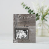 Save the date! in Barn wood Date (Staand voorkant)