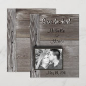 Save the date! in Barn wood Date (Voorkant / Achterkant)