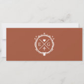 Save The Date Instapass Terracotta Reizen Kaart (Achterkant)