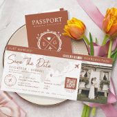 Save The Date Instapass Terracotta Reizen Kaart