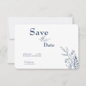 Save the Date Invitation – Elegant Floral Design Kaart (Voorkant)