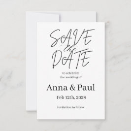 SAVE THE DATE Invitation Kaart
